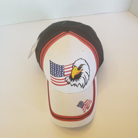 USA Patriotic Eagle US Flag Adjustable Cap Hat NWT - Picture 7 of 7